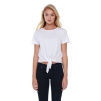 Ladies' Cotton Tie Front T-Shirt Thumbnail
