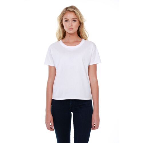 Ladies' Raw-Neck Boxy T-Shirt Thumbnail