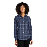 Women's Long Sleeve Ombre Plaid Shirt Thumbnail