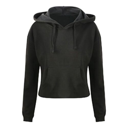 Ladies' Girlie Cropped Hooded Fleece with Pocket Thumbnail