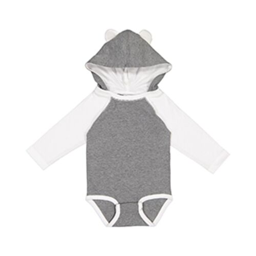 Infant Long Sleeve Fine Jersey Bodysuit With Ears Thumbnail