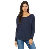 Ladies' Flowy Long-Sleeve T-Shirt with 2x1 Sleeves Thumbnail