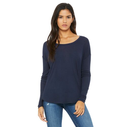 Ladies' Flowy Long-Sleeve T-Shirt with 2x1 Sleeves Thumbnail