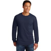 Ultra Cotton ® 100% US Cotton Long Sleeve T Shirt with Pocket Thumbnail