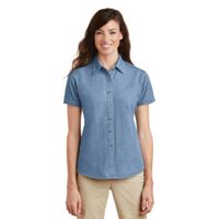 Women's Short Sleeve Value Denim Shirt Thumbnail