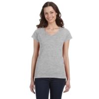 Ladies' SoftStyle® Fitted V-Neck T-Shirt Thumbnail