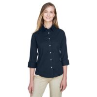 Ladies' Perfect Fit™ Three-Quarter Sleeve Stretch Poplin Blouse Thumbnail