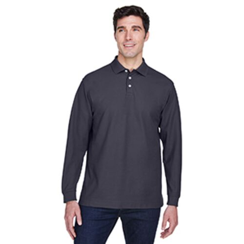 Men's Pima Piqué Long-Sleeve Polo Thumbnail