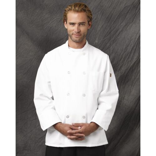 Button Chef Coat with Thermometer Pocket Thumbnail