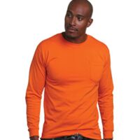 Adult USA Made Long-Sleeve T-Shirt with Pocket Thumbnail