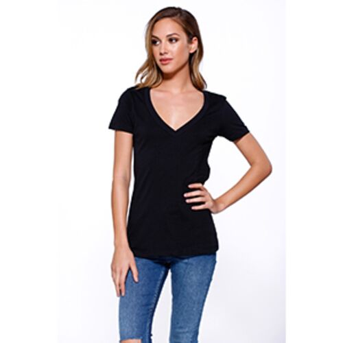 Ladies' Cotton V-Neck T-Shirt Thumbnail