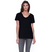 Ladies' Cotton/Modal Open V-Neck T-Shirt Thumbnail