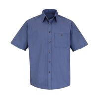 Men's Tall Mini-Plaid Uniform Short Sleeve Shirt Thumbnail