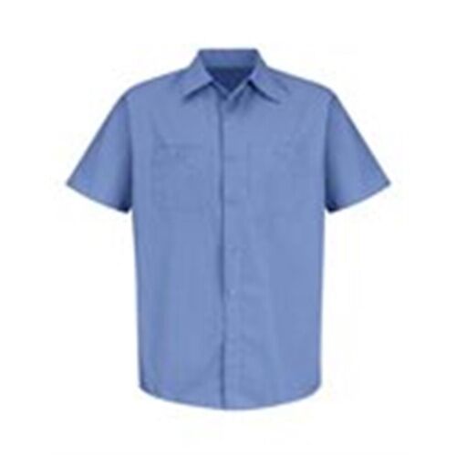 Men's Tall Industrial Stripe Short Sleeve Work Shirt Thumbnail