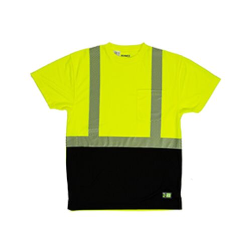 Unisex Hi-Vis Class 2 Color Blocked Pocket T-Shirt Thumbnail
