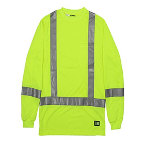 Men's Hi-Vis Class 3 Performance Long Sleeve Pocket T-Shirt Thumbnail