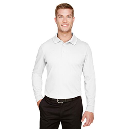 CrownLux Performance® Tall Plaited Long Sleeve Polo Thumbnail