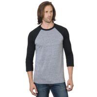Unisex Three-Quarter Sleeve Raglan T-Shirt Thumbnail