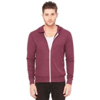 Triblend Lightweight Full-Zip Hooded Long Sleeve Tee Thumbnail